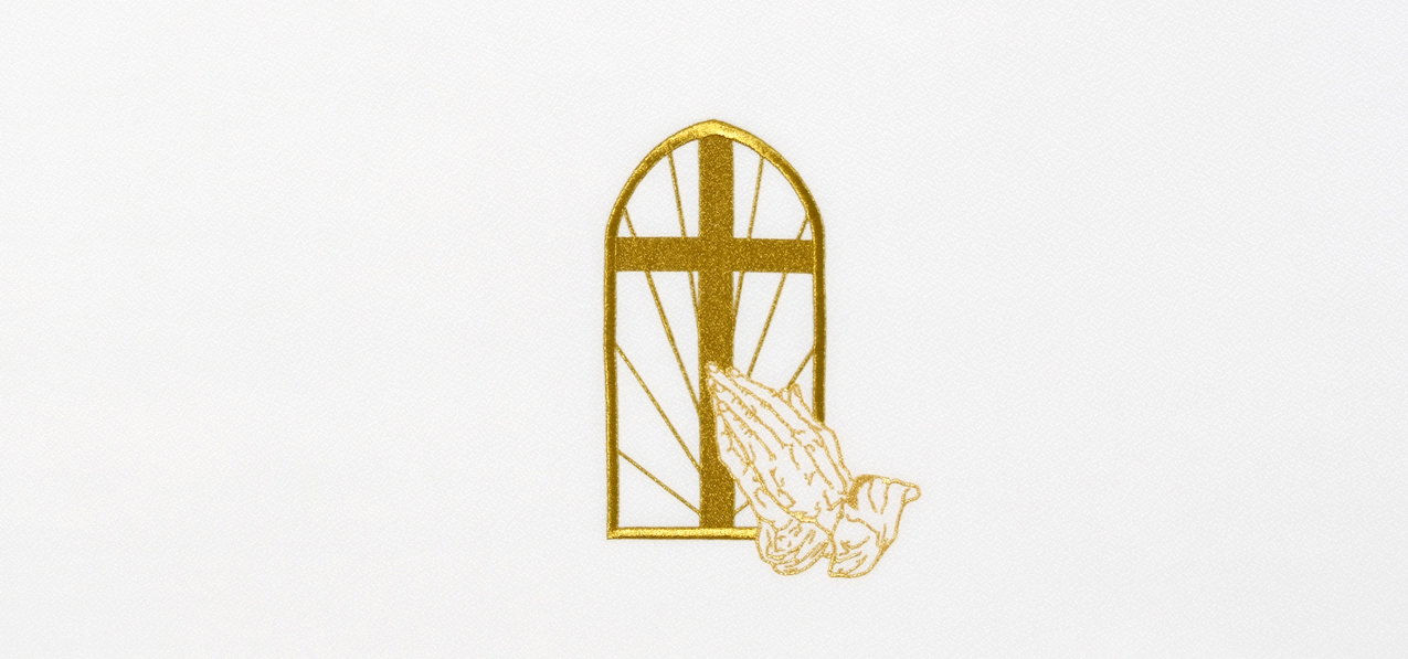 Window Cross Hands Oyster Gold